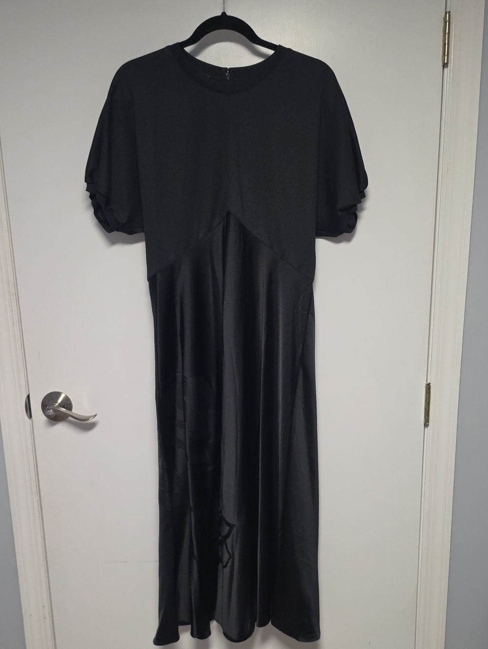 Ted Baker London Black Maxi Dress with Puff Sleeves Size 4/US 10